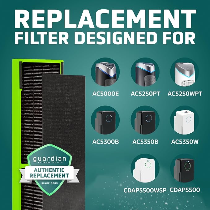 GermGuardian Filter C Toxin Clear HEPA Genuine Replacement Filter, Removes