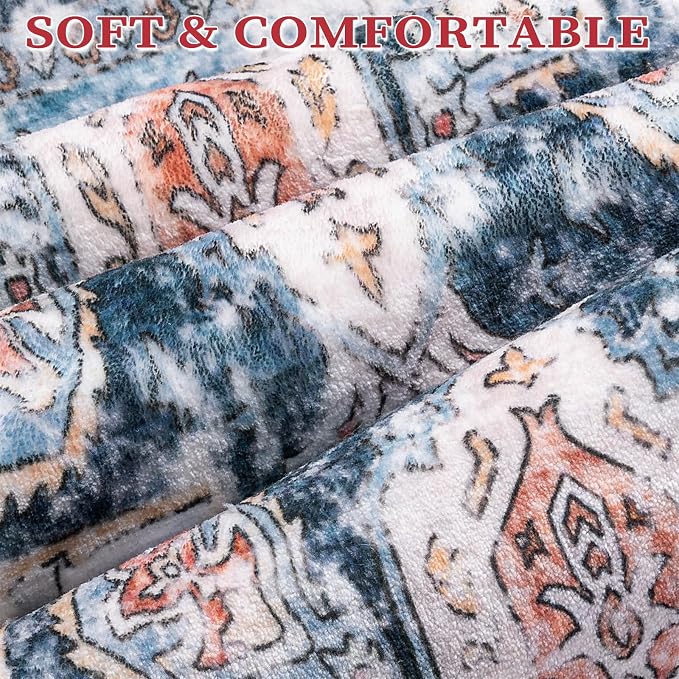 SERISSA Boho Rugs for Entryway, 2x3 Entryway Rug Non-Slip Washable Small Area
