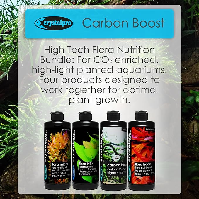 Carbon Boost - Liquid Carbon Source for Aquarium Plants - CO2 Alternative for Faster Growth in Freshwater Tanks - Part of The Flora Nutrition Series - 4.2 fl oz