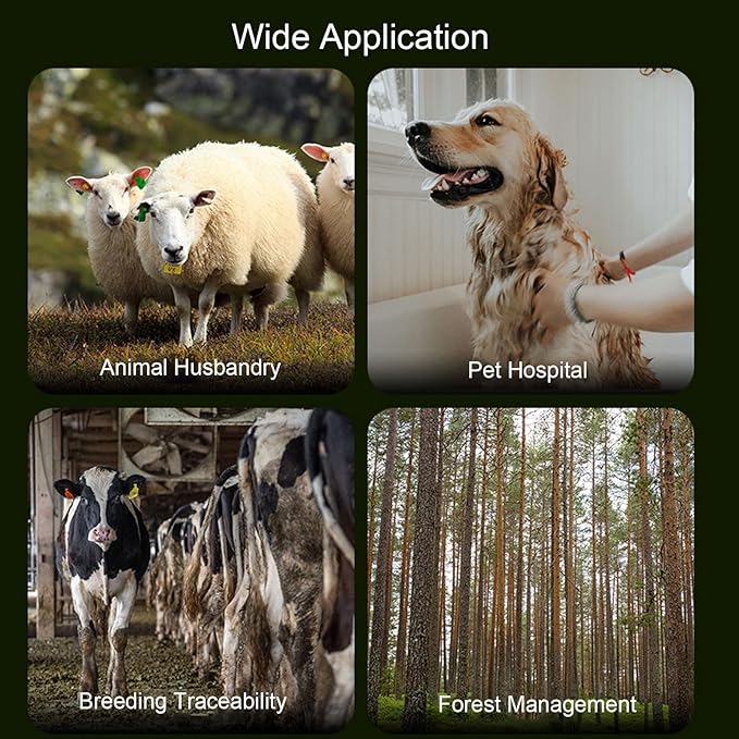 Focket Pet Microchip Scanner, 1.44 Inch TFT Color Screen Rechargeable Portable FDX B EMID Microchip with 500 Data Storage for Dog Cat Pig Animal FDX B EMID ISO11784 11785
