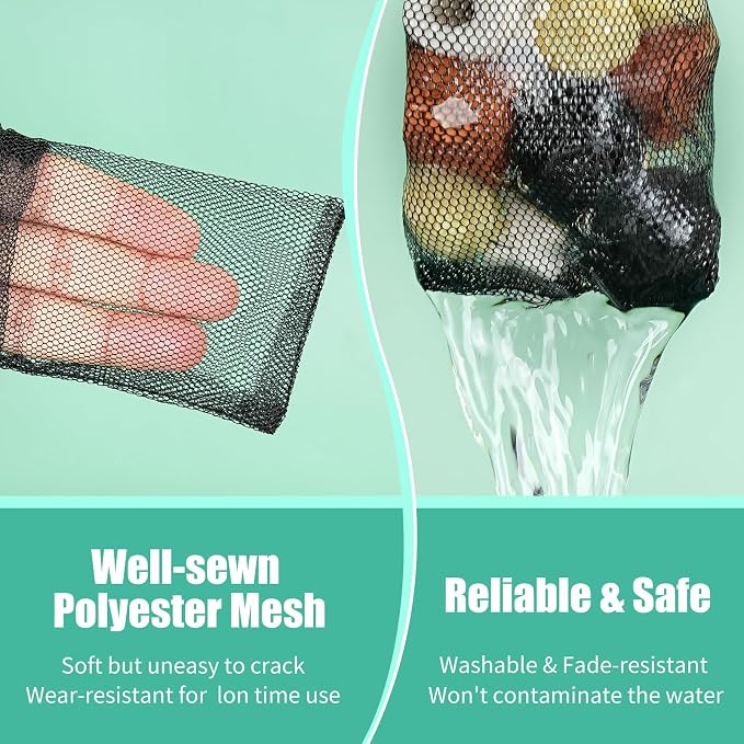 AQUANEAT 10pcs Aquarium Filter Media Bags, Fish Tank Coarse Mesh Bags
