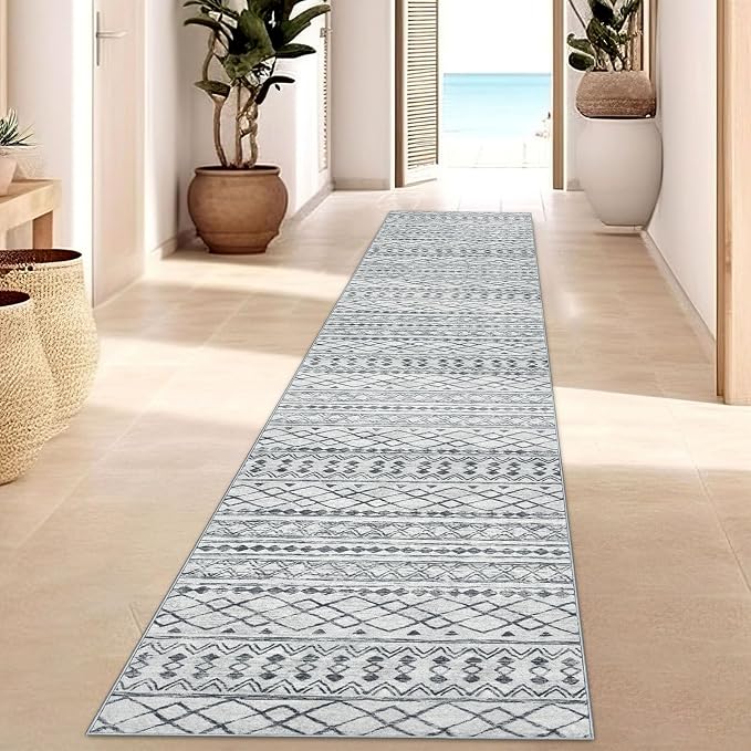 KUTA Boho Hallways Runner Rugs 2x12, Moroccan Washable Kitchen Rug Non-Slip