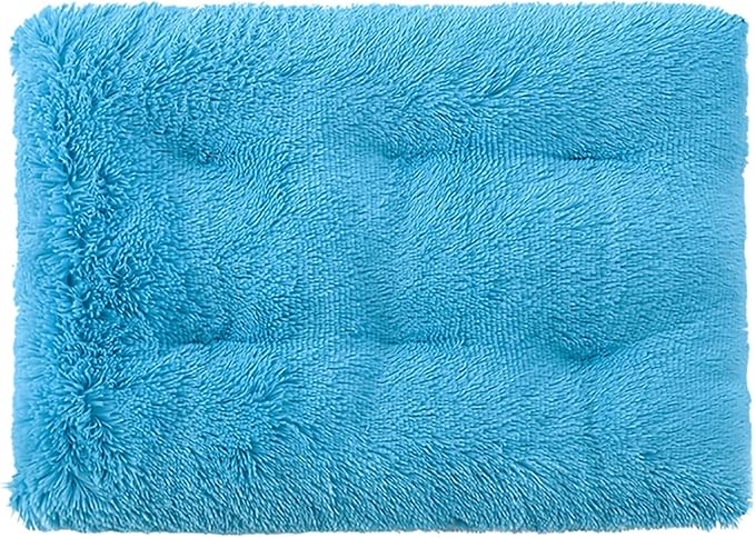 Dog Crate Mat, Dog Bed for Large Dogs, Comfy Fluffy Kennel Pad Anti-Slip for Dog beds & Furniture, Quilted Dog Bed for Pets for Medium/Small Dogs Cats (Color : Blue, Size : 25x18)