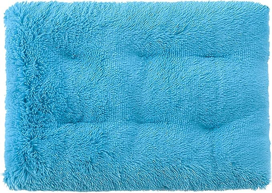 Dog Crate Mat, Dog Bed for Large Dogs, Comfy Fluffy Kennel Pad Anti-Slip for Dog beds & Furniture, Quilted Dog Bed for Pets for Medium/Small Dogs Cats (Color : Blue, Size : 25x18)