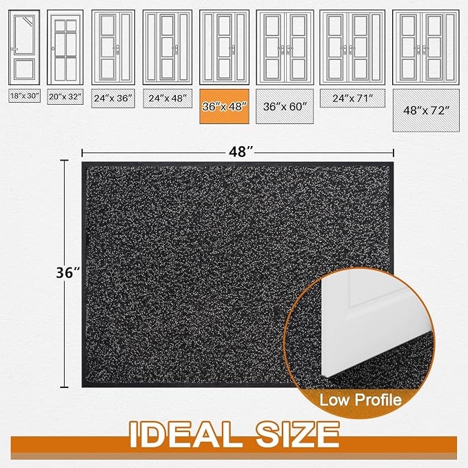 Mibao Front Door Mat Indoor Entrance, Welcome Mat