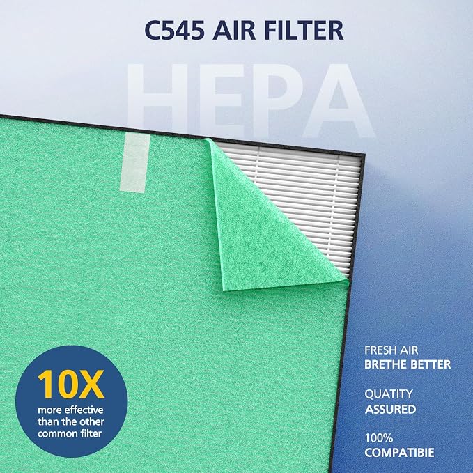 2 Pack C545 HEPA Pollen Replacement Filter S Compatible