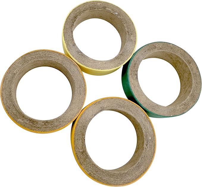 by M&M 8015 Pk8 1.75 Inch Skinny Donuts - Compressed Cardboard Shreddable Classic Bird Foot Toys, Bright Colors, Lots of Layers, Add to Toys, Easy to Play with for Birds