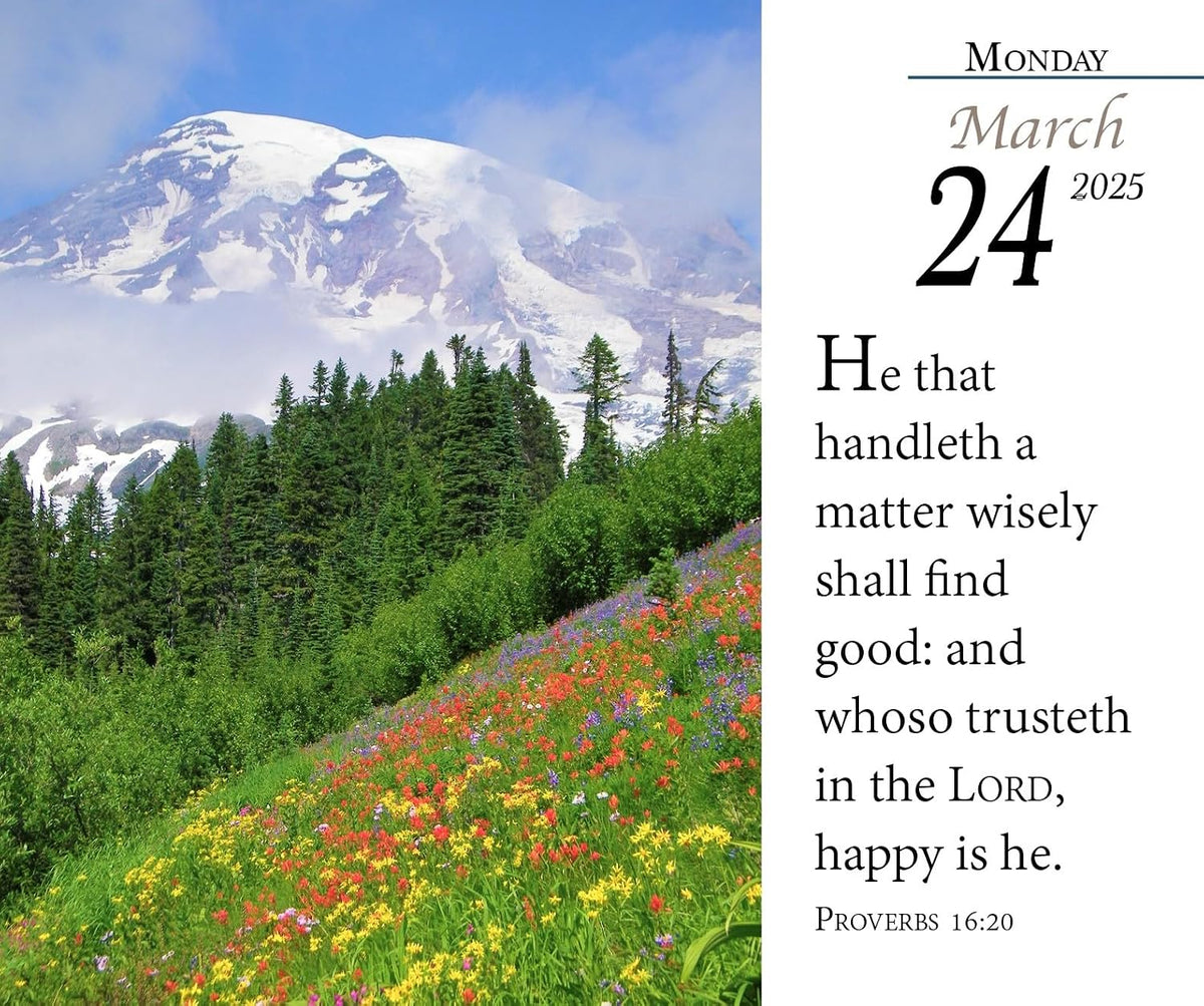 Verse for the Day Calendar 2025 - Daily Bible Calendar with KJV Scripture - 365 Pages