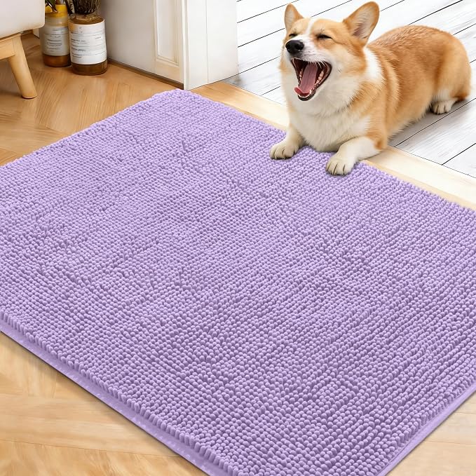 OLANLY Dog Door Mat for Muddy Paws 40x32, Absorbs Moisture and Dirt, Absorbent