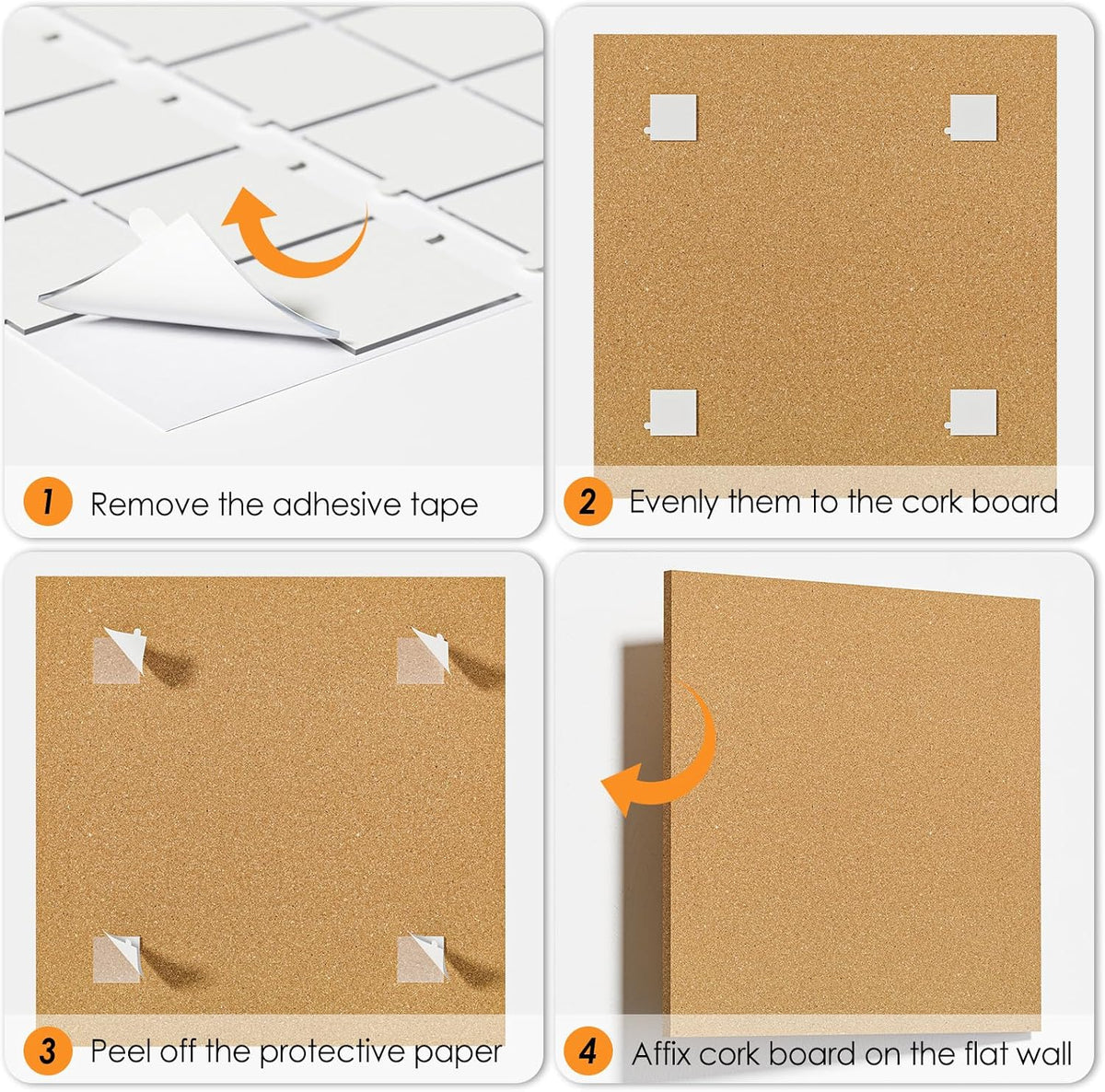MaxGear 48" x 36" Large Cork Board for Wall, 12 Pack 12" x 12" Tiles