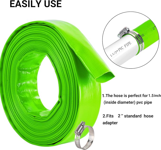 2 inch x 100 FT Pool Backwash Hose,