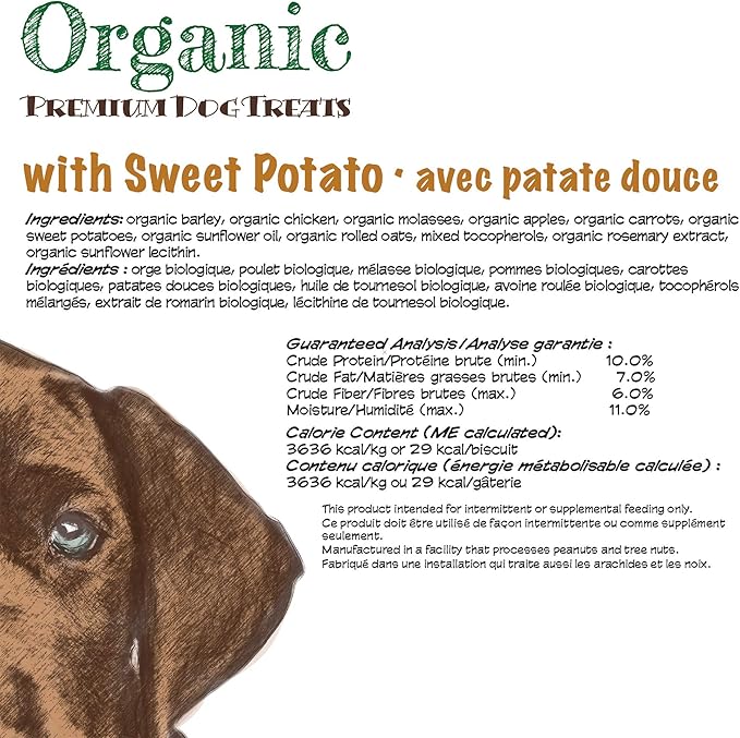 Darford Organic Premium Dog Treat - Sweet Potato - 12 lb