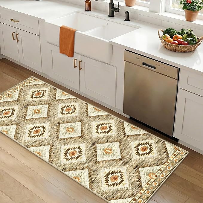 BESTSWEETIE Area Rug 2x5 Rug Machine Washable Non-Slip Low Pile Print Pattern