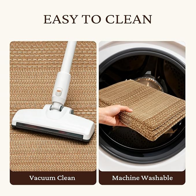 MatEssenz Kitchen Mats for Floor, Machine Washable Mats Boho Style, Absorbent