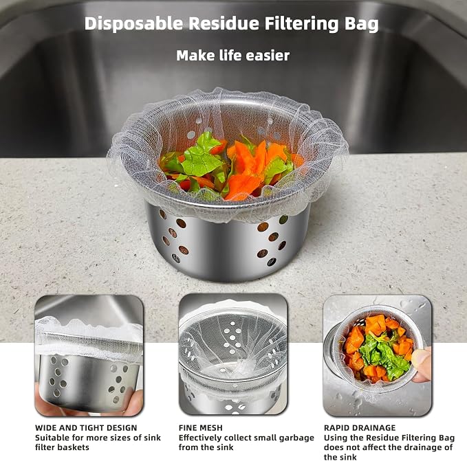 XMALL Disposable Residue Filtering Bag 200 PCS，Suitable