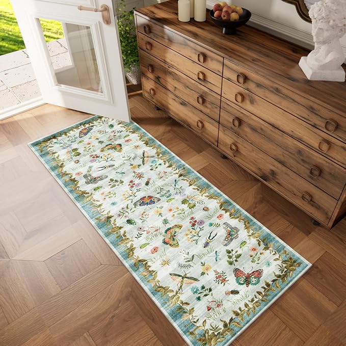 Machine Washable Rug Runners for Hallways: 2'6"x8' Kitchen Runner Stain