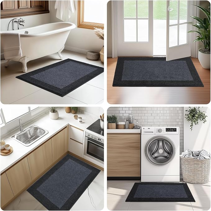 Machine Washable Kitchen Rug 24" x 96", Non Slip Kitchen Mat