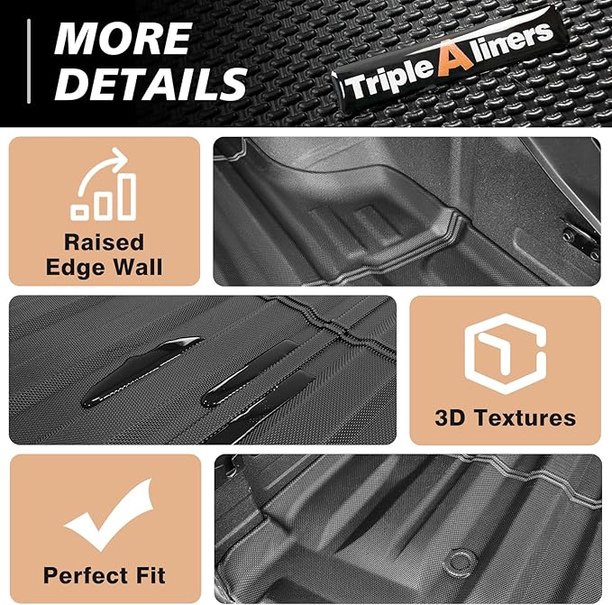 TripleAliners Truck Bed Mat Compatible with 2005-2021 Nissan Frontier Accessories 5FT Truck Bed Liner Perfectly Flush All Weather Protection TPE Heavy Duty Pickup Cargo Mat