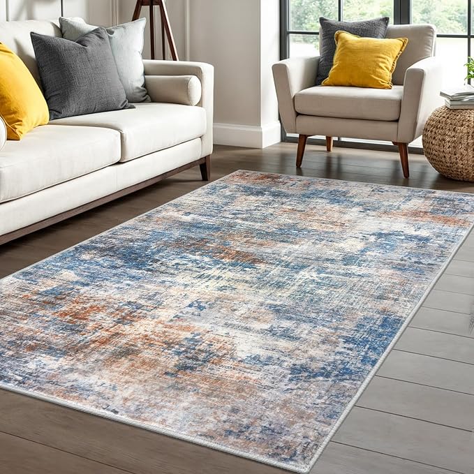 IOHOUZE Abstract Area Rug 4x6 Ft Washable Rugs