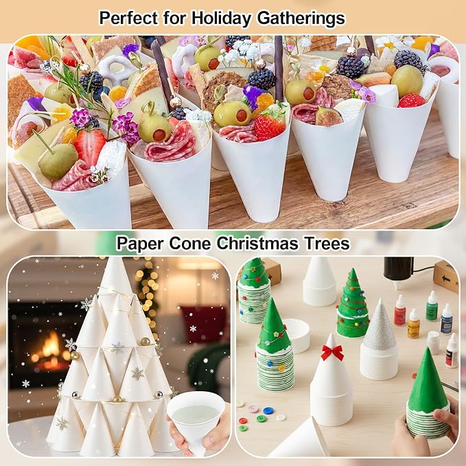 Roshtia 200 Pcs 4 oz Snow Cone Cups Disposable
