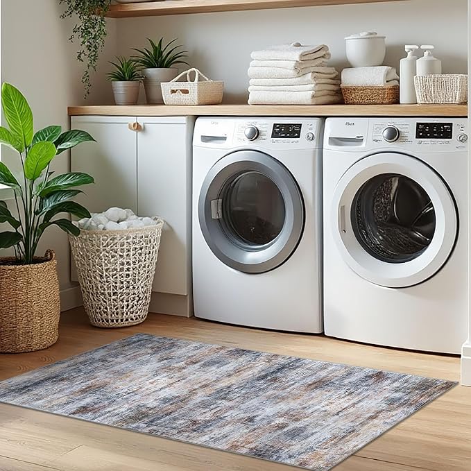 IOHOUZE Abstract Runner Rug 2x5 Ft Washable Runners