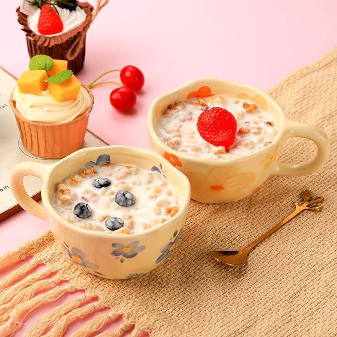 VanEnjoy Ceramic Cup, Cute Coffee Mug, Strawberry Mug, Aesthetic Coffee Mug