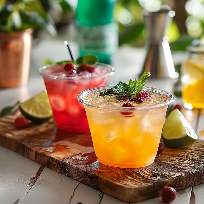 TashiBox 9 oz Crystal Clear Plastic Cups
