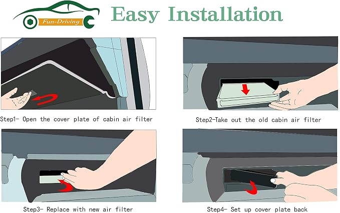 FUN-DRIVING 3 Pack FD811 Cabin air filter