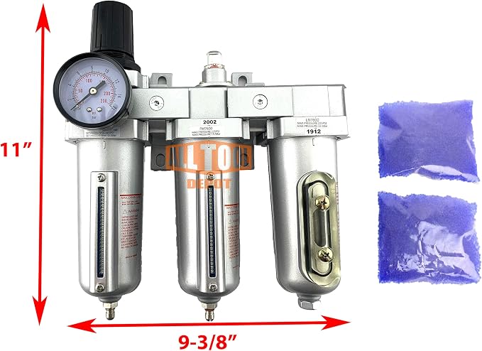 3/4" NPT HEAVY DUTY Industrial Grade Filter Regulator Coalescing Desiccant