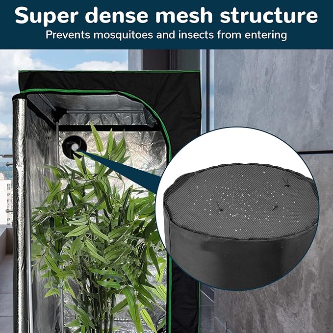2Pcs 6 Inch Grow Tent Vent Cover Filter, Duct Filter Net