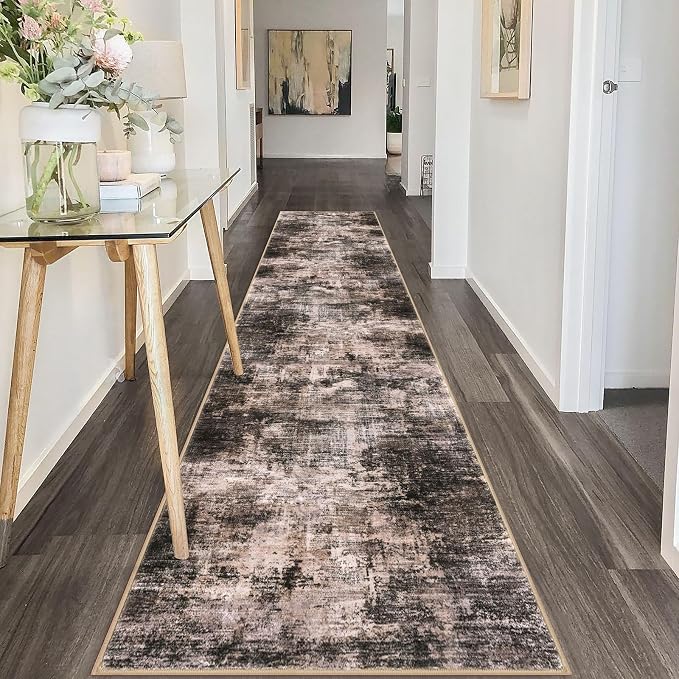 IOHOUZE Abstract Runner Rug 2x10 Ft Washable Runners