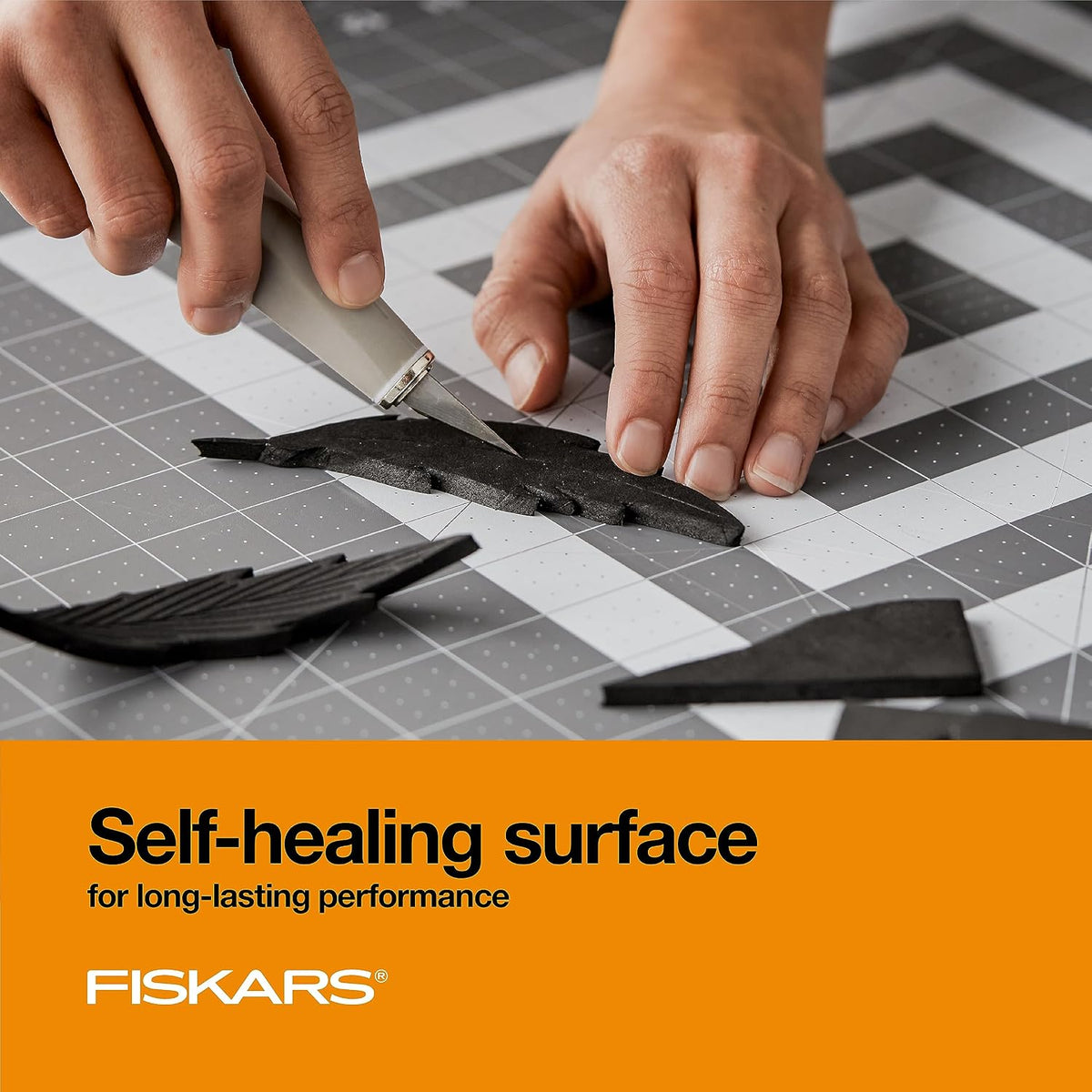 Fiskars 24" x 36" Self Healing Cutting Mat, Extra Large Double-Sided Grid