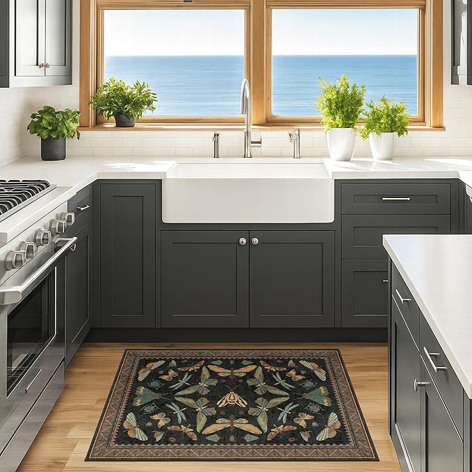 Small Black Entryway Rug