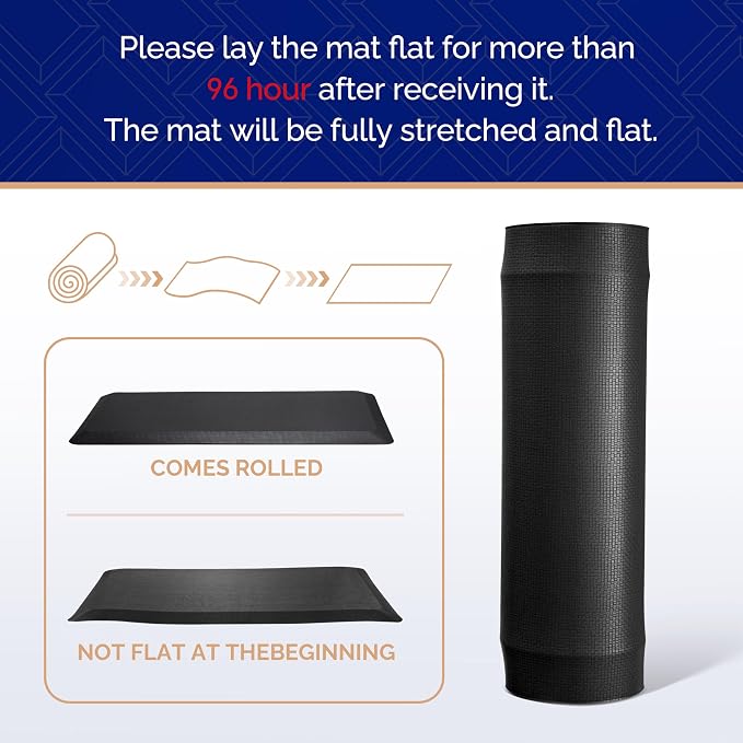 FEATOL Anti Fatigue Mat for Standing, 9/10 Extra Thick Ergonomic Standing Desk