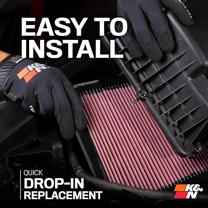 K&N High-Flow Original Lifetime Engine Air Filter: Increase Power: Premium