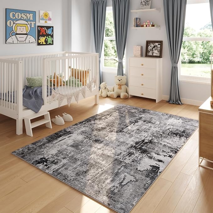 Rugcomf 9x12 Washable Boho Rug