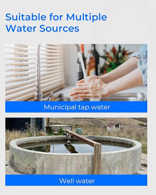 Waterdrop Mega Spin Down Sediment Filter, Reusable Whole House Water Filter