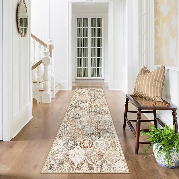 Lahome Moroccan Hallway Rug, Ultra-Thin Oriental Carpet
