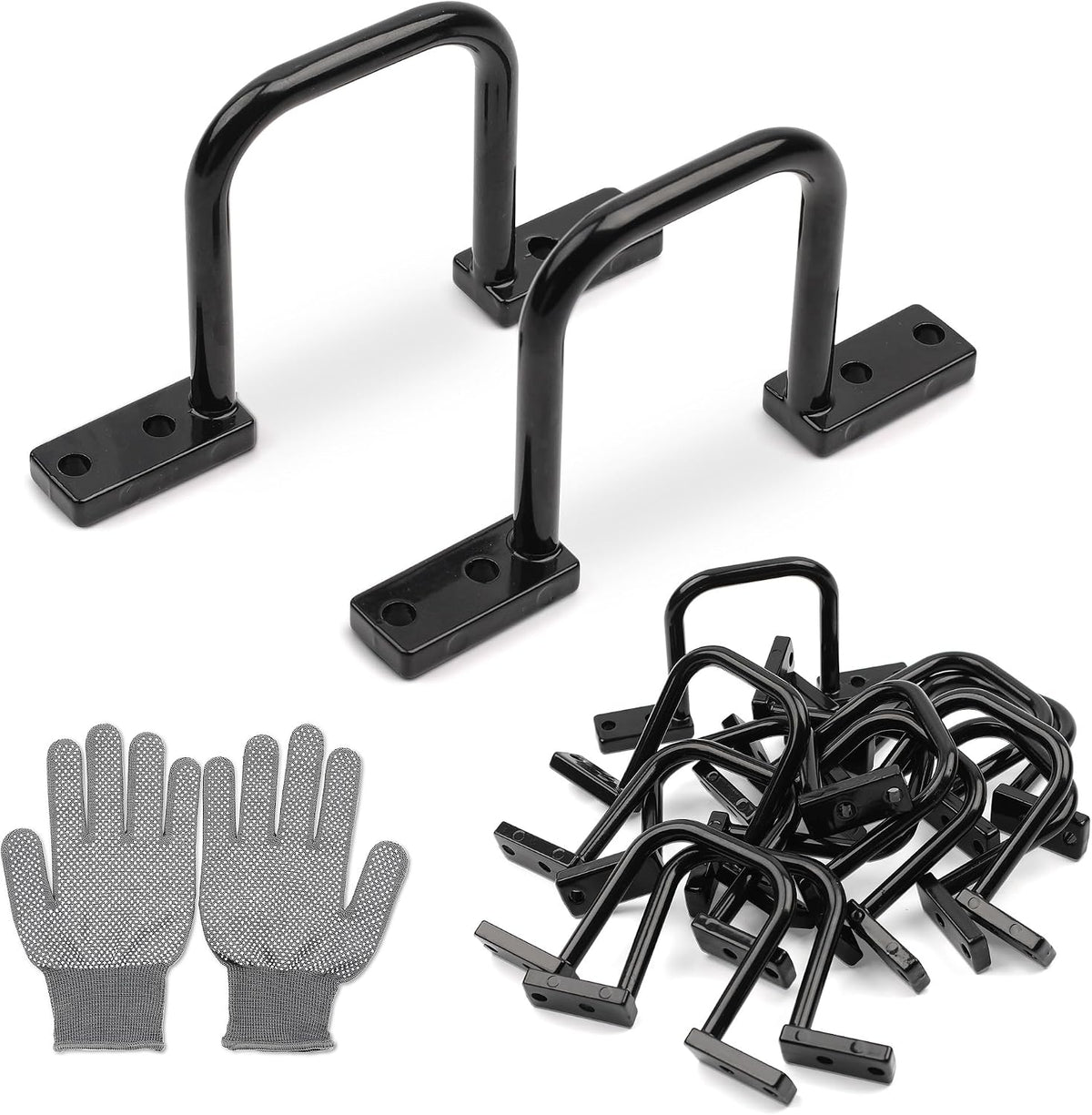 2" Aluminum Cable Management D Ring 24 Pack Cable Organizer Black