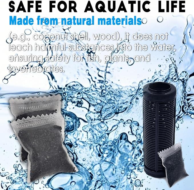 xcivi 6PCS Carbon Filter Media for Aquariums, Premium Activated Carbon