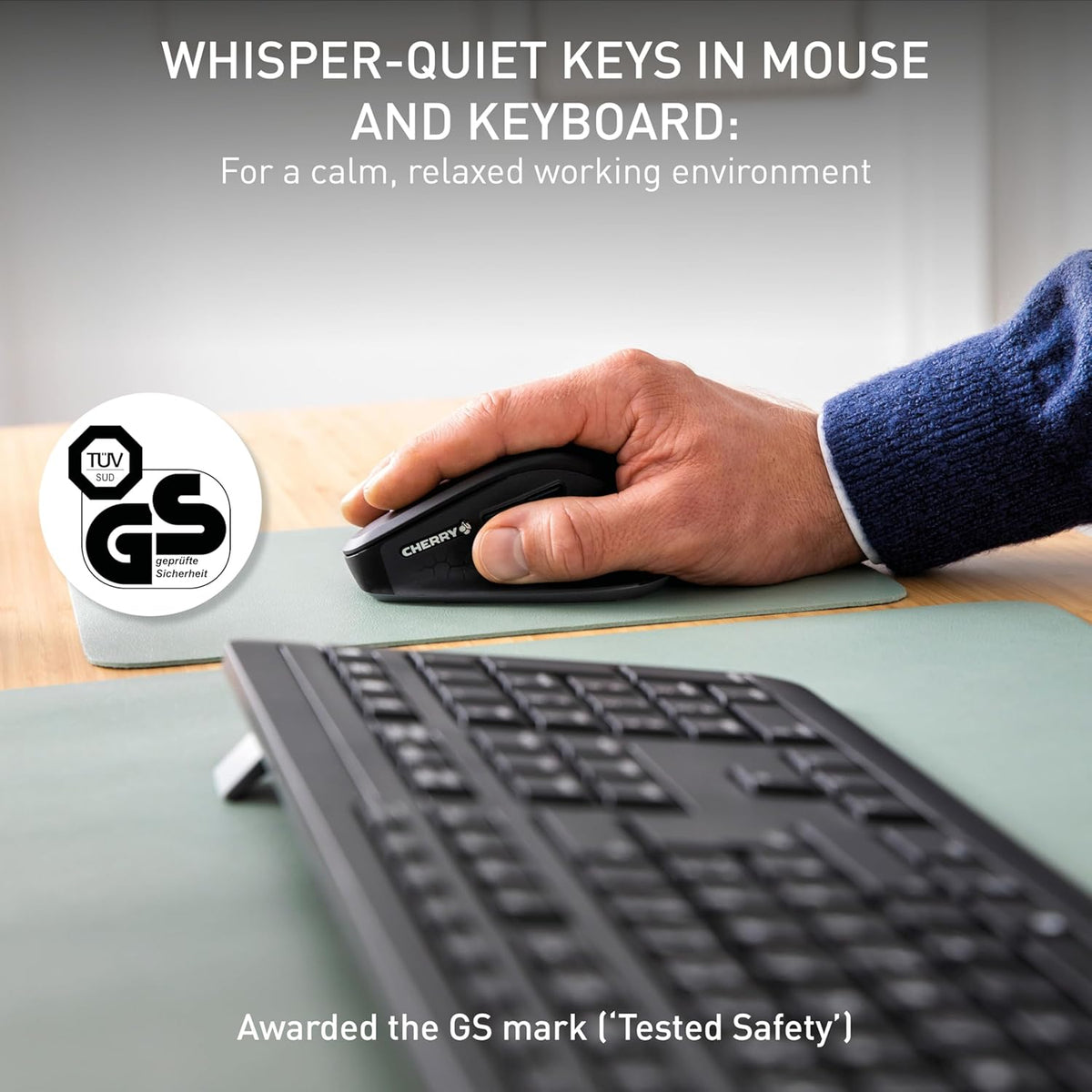 Cherry Stream Desktop Comfort Wireless Keyboard and Mouse Combo