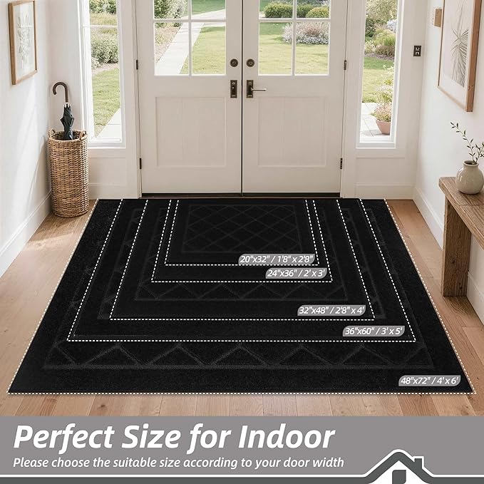BEQHAUSE Dirt Trapper Door Mat 36" x 60", Doormat Non-Slip Entryway Rugs