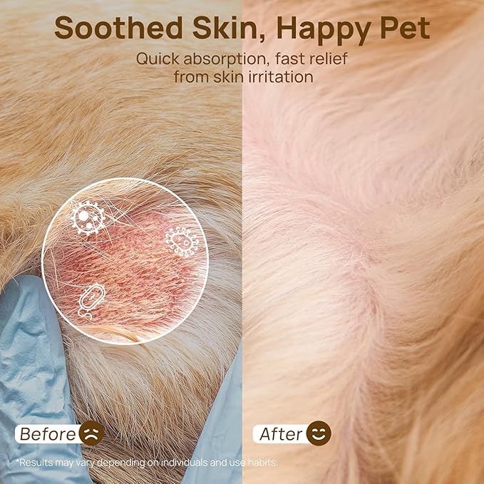HICC PET Skin Balm for Dogs & Cats – Soothes Itching and Irritation Skin & Prevents Infection, Hypoallergenic Dog Moisturizer for Dry Itchy Skin, Hot Spot & Skin IrritationTreatment - 1.06oz