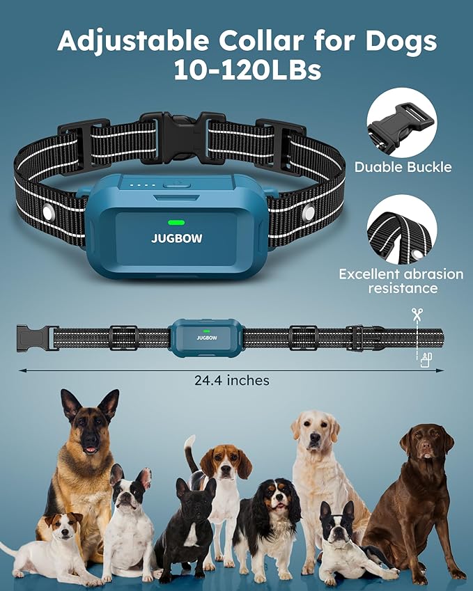 Jugbow Dog Shock Collar - 4200FT Dog Training Collars with Remote, IPX7 Waterproof E-Collar with 4 Training Modes, Security Lock, Rechargeable e-Collars