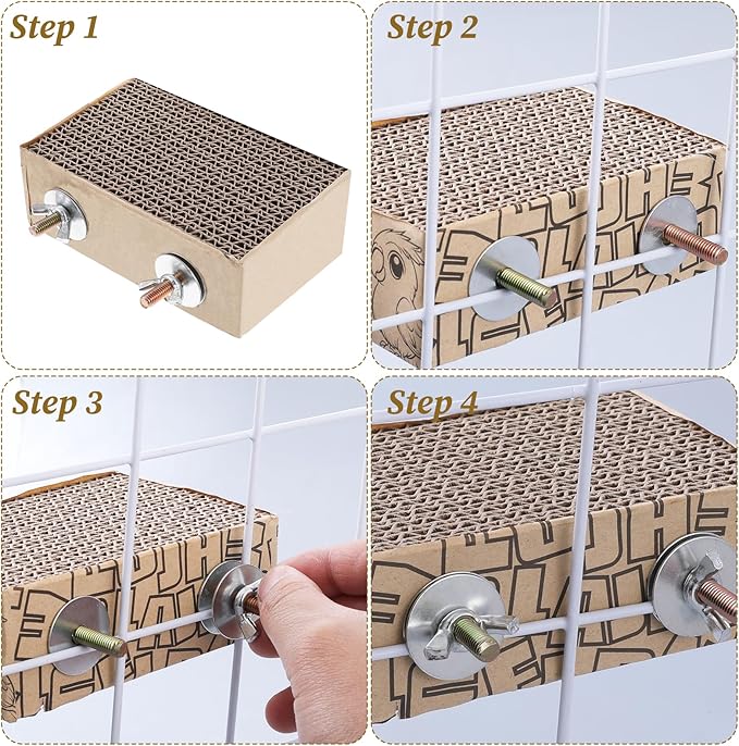 Paper Bird Perches Stand Platform Bird Chew Toy Parrot Cage Perch Cardboard Platform Birds Paw Grinding Stand Parrot Playground Exercise Toys Resting Platforms Stands for Small to Medium Sized Birds