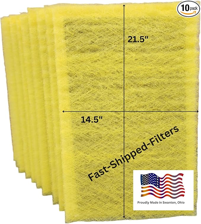Fast-Shipped-Filters 10 Pack 16x24 Replacement Filter Pads Compatible