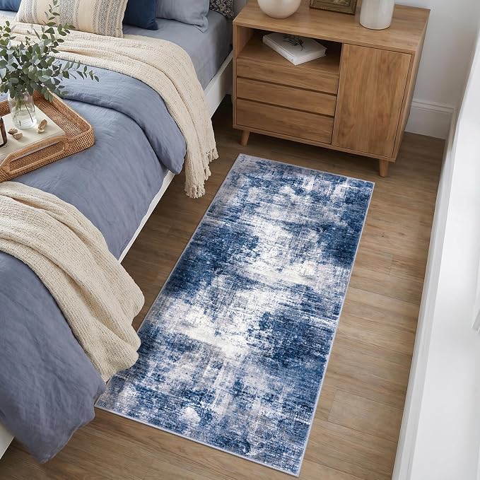 IOHOUZE Abstract Runner Rug 2x4 Ft Entryway Rugs Washable Door Mat Indoor