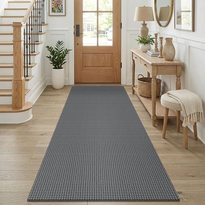 KOZYFLY Runners for Hallways 3x8 ft Washable Kitchen Runner Non Slip Rubber
