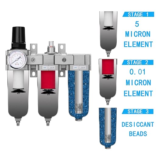 NANPU 1/2" NPT Industrial Grade 3 Stage Air Drying System