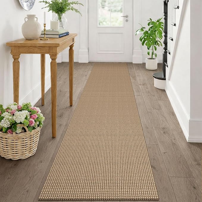 KOZYFLY Runners Rugs for Hallway 2x10, Washable Runner Rug, Woven Non Slip